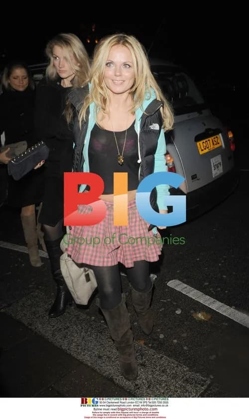 Geri Halliwell and Boyfriend Leaving Restaurant