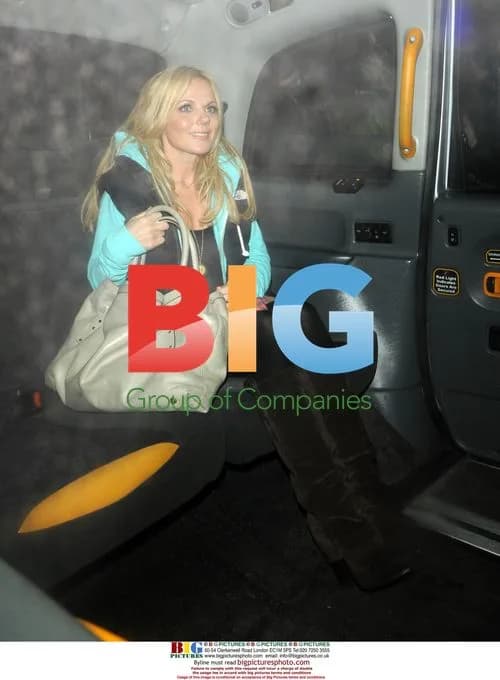 Geri Halliwell leaving Scotts restaurant with boyfriend