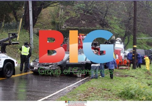 Charlie Sheen's Crashed Mercedes in LA