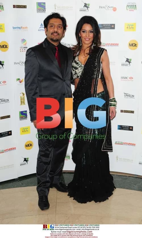 Laila Rouass and Nitin Ganatra at British Asian Sports Awards