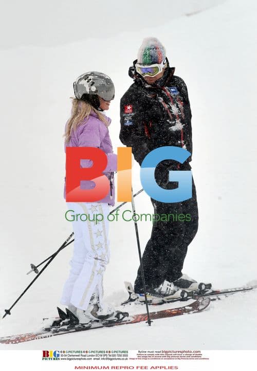 Geri Halliwell Skiing in Swiss Resort