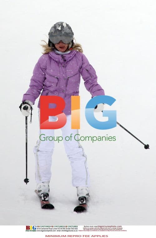 Geri Halliwell Skiing in Switzerland