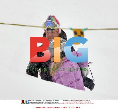 Geri Halliwell skiing in Swiss resort