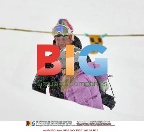 Geri Halliwell skiing in Swiss resort