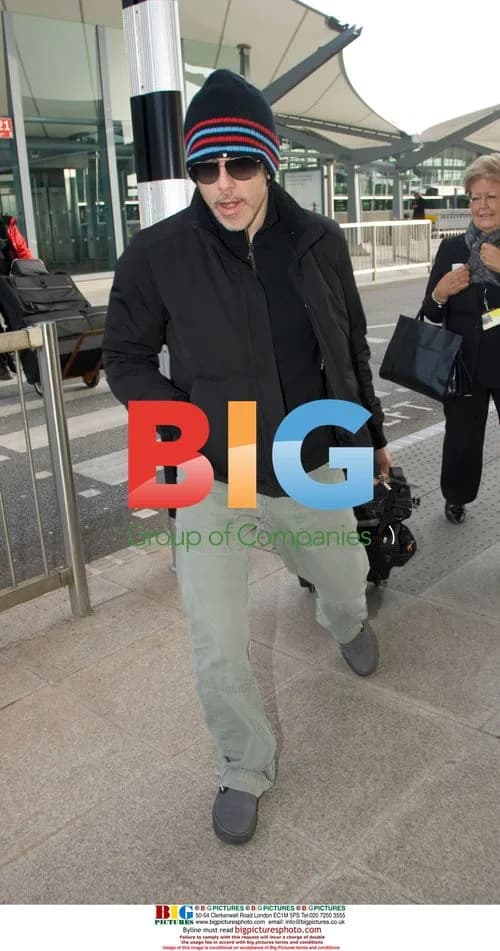 Ben Stiller at Airport in Woolly Hat