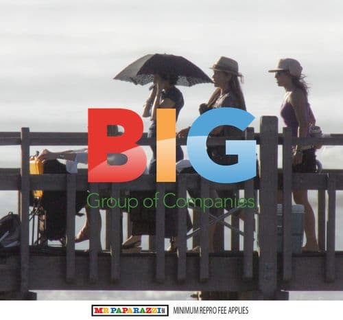 Dannii Minogue and Kris Smith on M&S shoot