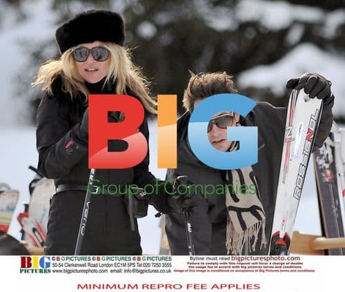 Kate Moss and Jamie Hince Ski in France