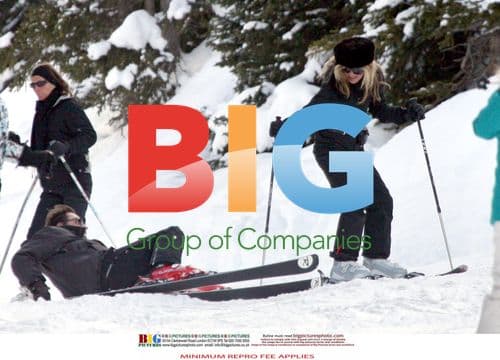 Kate Moss and Jamie Hince Ski in France