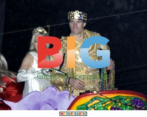 Drew Brees as King Bacchus at Mardi Gras