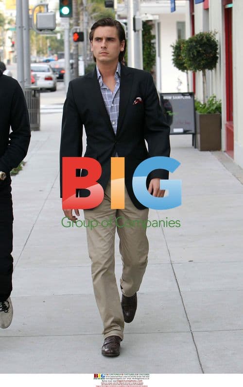 Scott Disick takes walk with friends in Beverly Hills