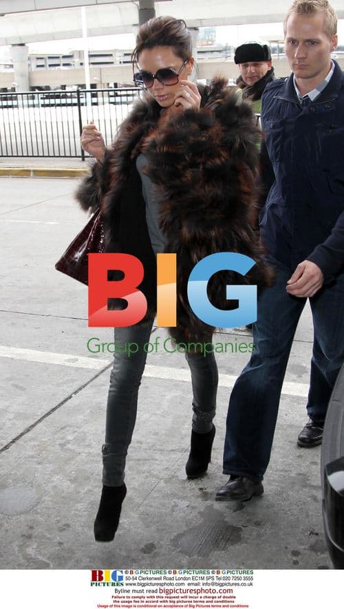 Victoria Beckham Spotted at JFK Airport