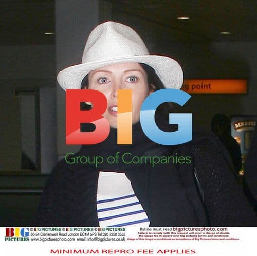 Dannii Minogue and Kris Smith at Heathrow