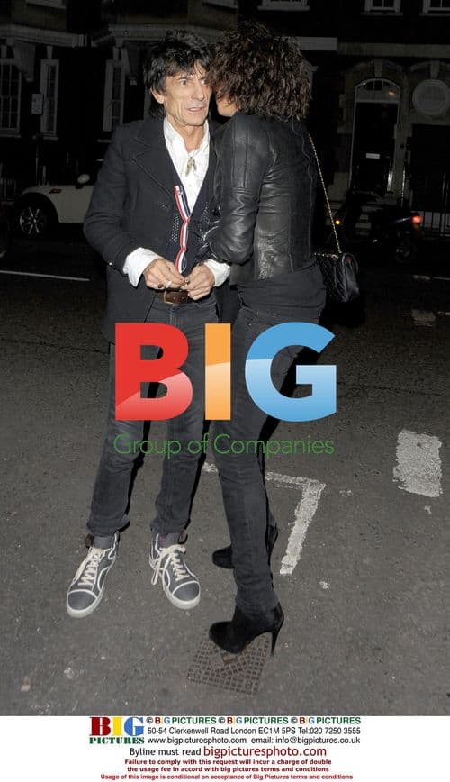 Ronnie Wood and Ana Araujo at Ivy Club