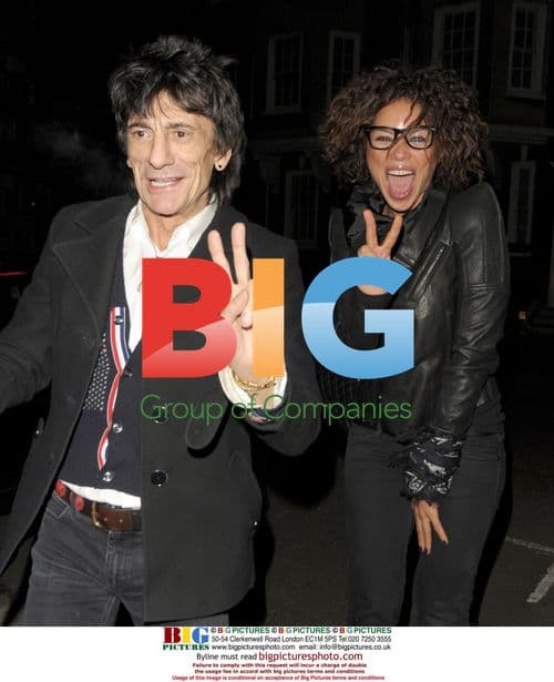 Ronnie Wood and Ana Araujo at Ivy Club