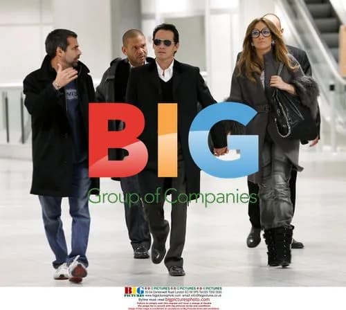 Jennifer Lopez at Nice Airport with Marc Anthony