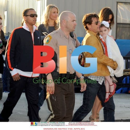 Tom Cruise with Family at Super Bowl