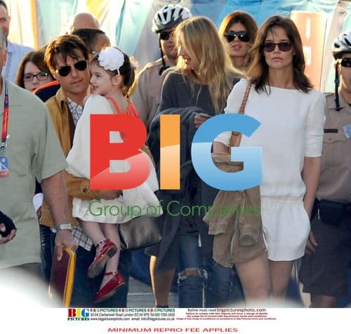 Tom Cruise and Family at Super Bowl XLIV