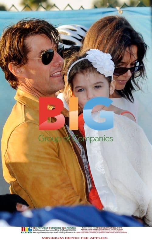 Tom Cruise and Family at Super Bowl