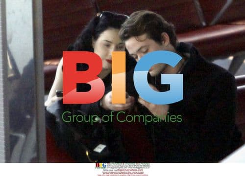 Dita von Teese and Louis-Marie de Castelbajac at Nice Airport