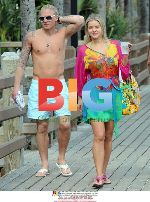 Andriy Voronin and wife Yulia on South Beach