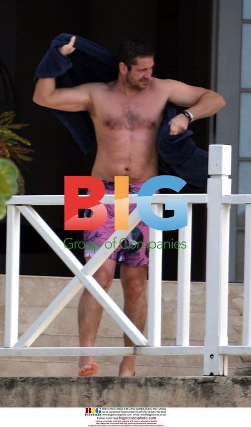 Gerard Butler in Barbados