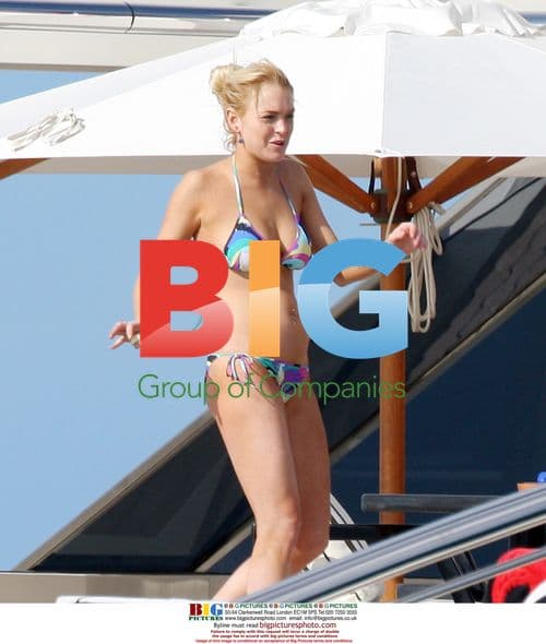 Lindsay Lohan and Sister Ali on Yacht in St. Barths