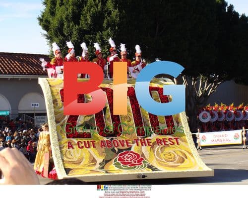 Rose Parade Marchers in Uniforms