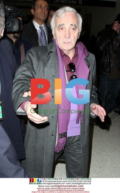 Charles Aznavour Arriving at LAX