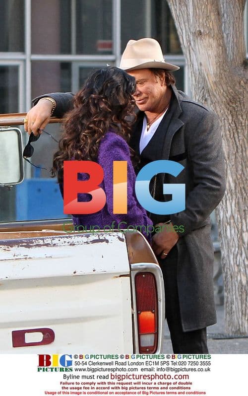 Megan Fox and Mickey Rourke filming "Passion Play"