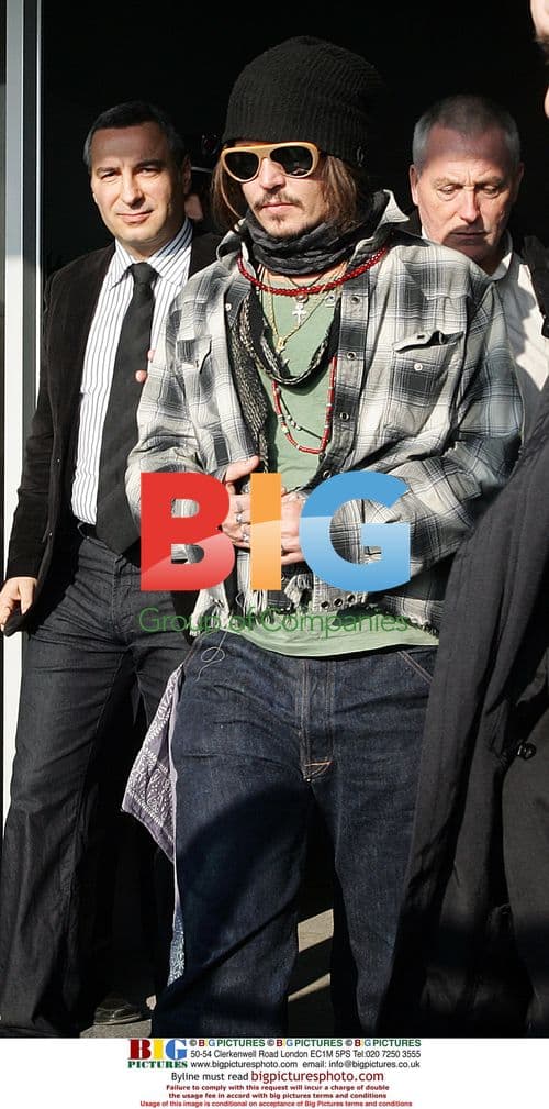 Johnny Depp Arrives in Belgrade, Serbia
