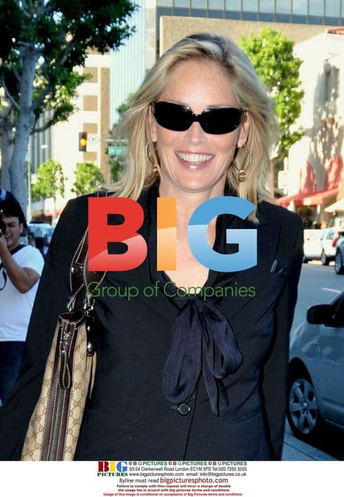 Sharon Stone Walks in Beverly Hills