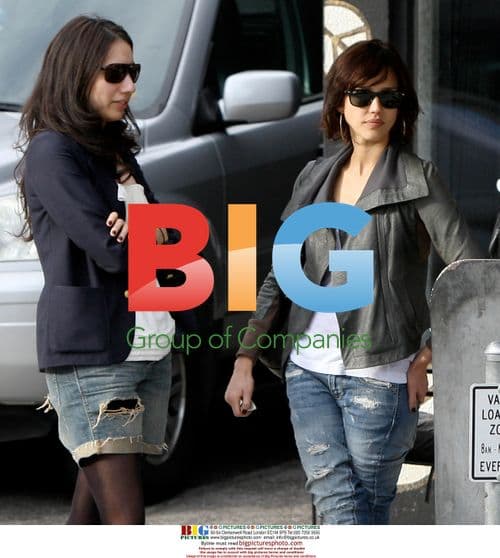 Jessica Alba Waiting for Valet in LA