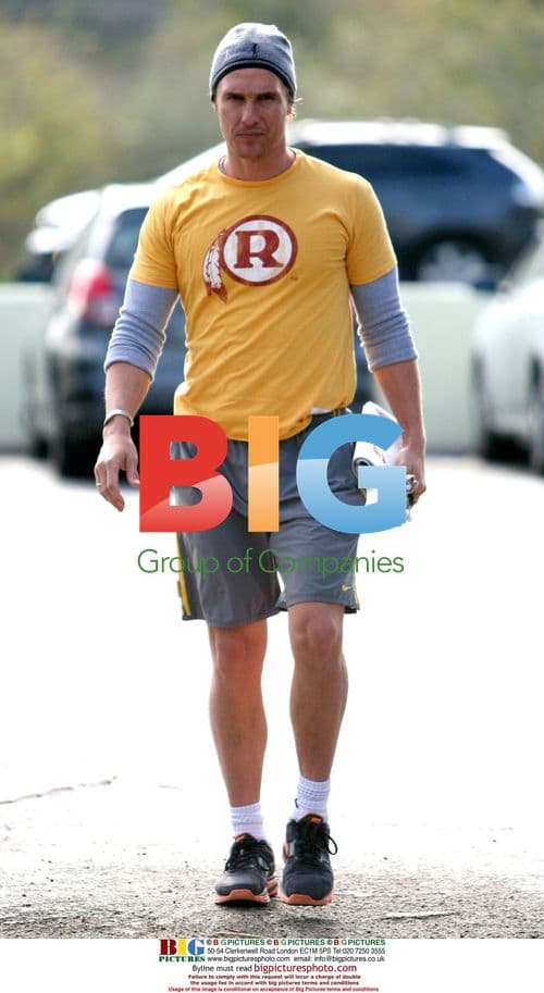 Matthew McConaughey Leaving Gym in Malibu