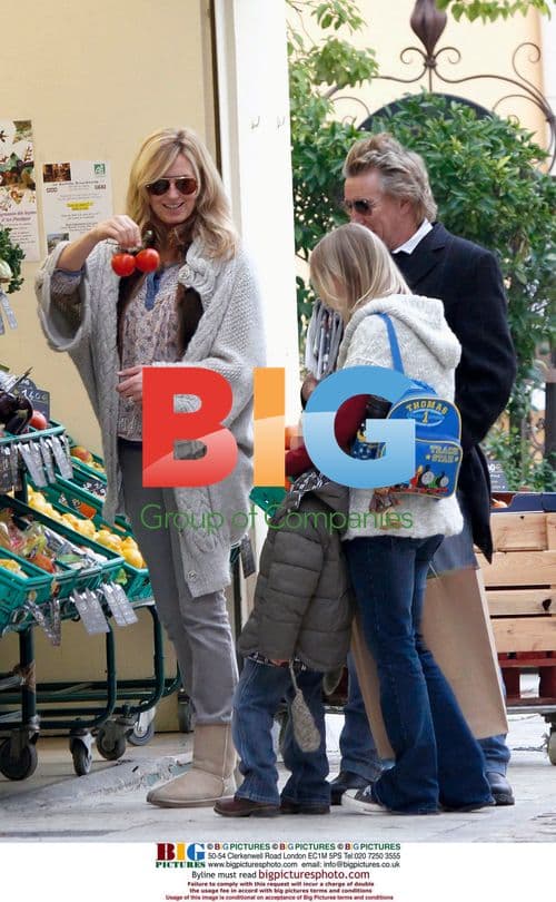 Rod Stewart and Family in La Colle-sur-Loup