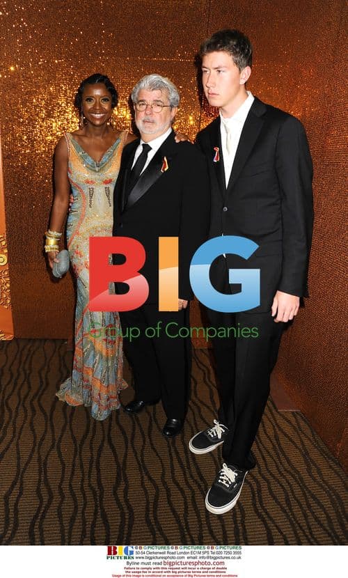 Mellody Hobson and George Lucas at HBO Golden Globe Afterparty