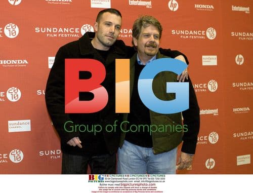 Ben Affleck and John Wells at The Company Men premiere