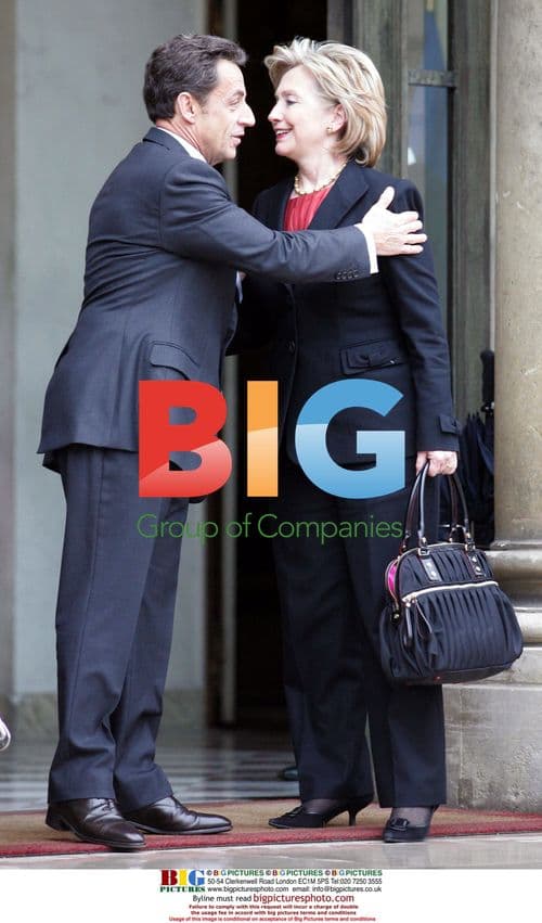 Hilary Clinton meets Nicolas Sarkozy in Paris