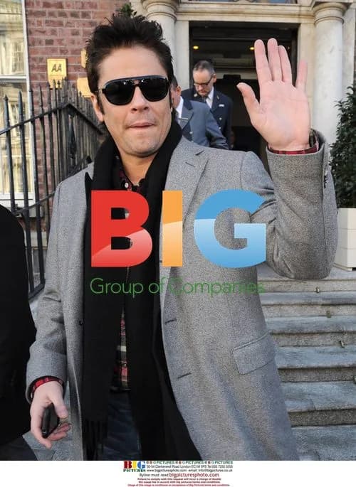 Benicio Del Toro Leaving Dublin Hotel