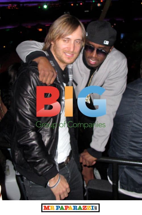 P. Diddy Combs and David Guetta at Data Awards