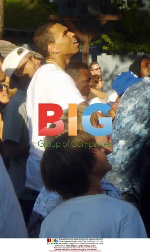 Chris Brown at Six Flags in CA