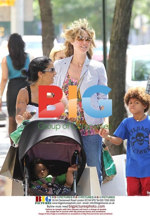 Heidi Klum with kids in NYC
