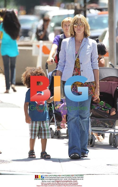 Heidi Klum with her children in New York
