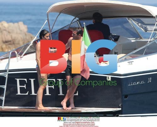 Frank Lampard and Christine Bleakley on Boat in Italy