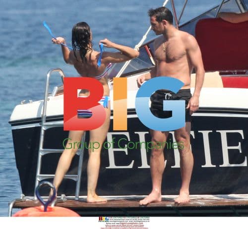 Frank Lampard and Christine Bleakley Swim and Kiss on Boat in Italy