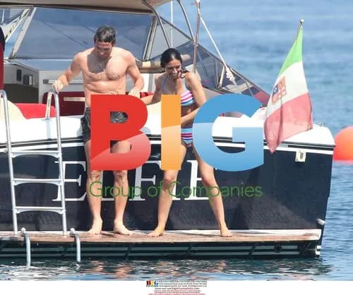 Frank Lampard and Christine Bleakley swimming in Italy