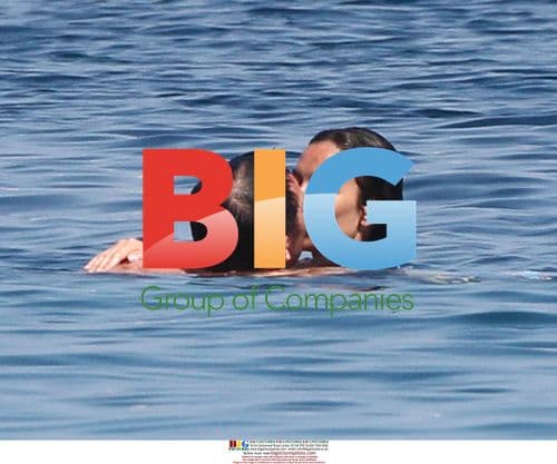 Frank Lampard and Christine Bleakley swim in Italy