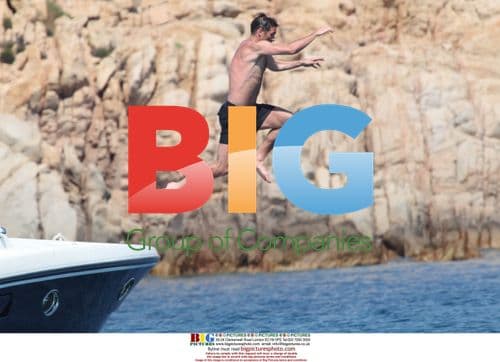 Frank Lampard and Christine Bleakley Swim in Italy