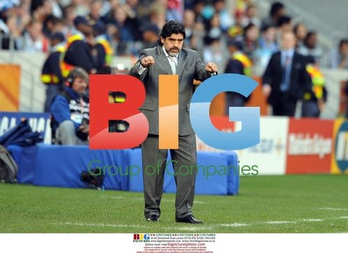 Maradona Watches World Cup Quarter Final