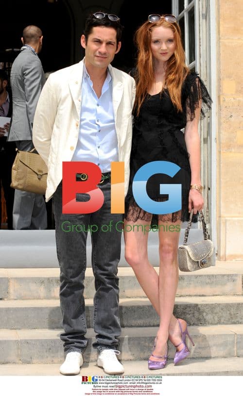 Enrique Murciano and Lily Cole at Dior AW 2010 Fashion Show