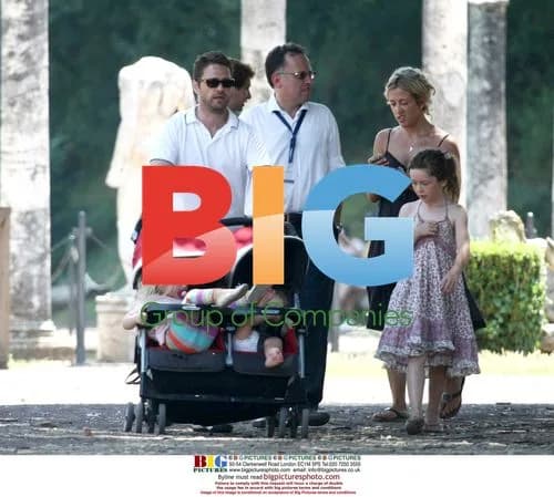 Jason Priestley and Family in Rome